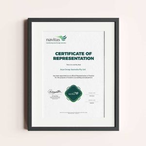 Navitas Representative Certificate